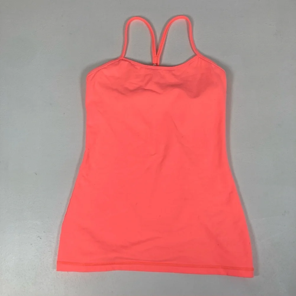 Lululemon Power Y Racerback Fitted Stretch Tank Red Sz 6 ( No Pads) - Picture 10 of 14